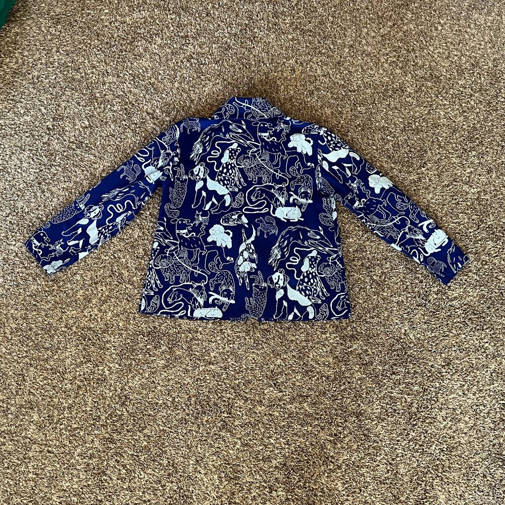 NWOT Nooworks chore coat blue dogs print - Picture 2 of 5